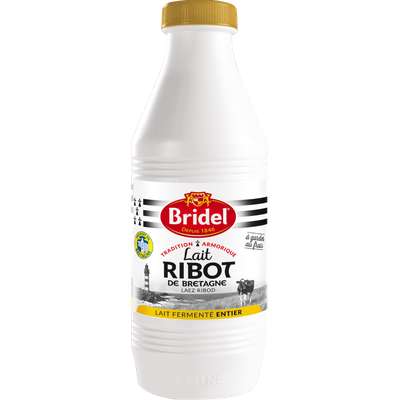 Lait frais Ribot (fermenté) entier, Bridel (1 L)