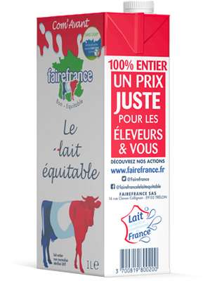 Lait entier UHT équitable, FaireFrance  (1 L)