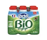 Pack Lait entier BIO, Lactel (6 x 1 L)