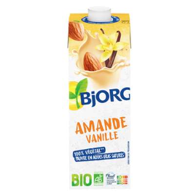 Boisson végétale amande vanille BIO, Bjorg (1 L)