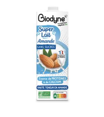 Super lait amande sans sucres & super aliment BIO, Biodyne  (1 L)