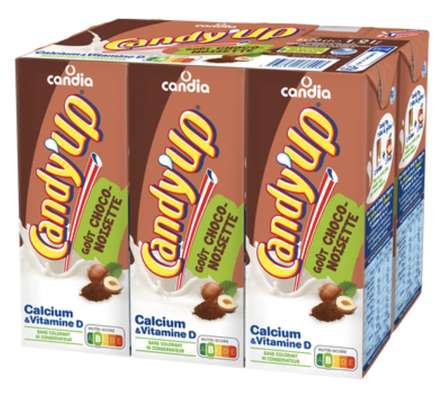 Candy'Up goût chocolat noisette, Candia (6 x 20 cl)