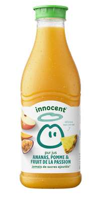 Jus d'ananas et fruit de la passion, Innocent (900 ml)