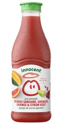 Jus d'orange sanguine, grenade, orange et citron vert, Innocent (900 ml)