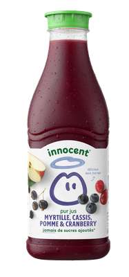 Jus de myrtille, cassis, pomme & cranberry, Innocent (900 ml)