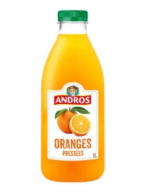 Jus d'oranges pressées frais, Andros (1 L)