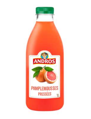 Jus de pamplemousses roses pressés frais, Andros (1 L)