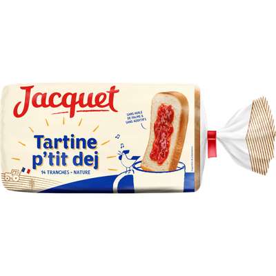 Pain de mie tartine p'tit dej nature, Jacquet (410 g)