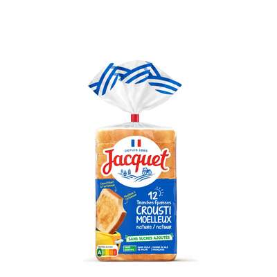 Pain de mie Crousti moelleux Nature, Jacquet (730 g)