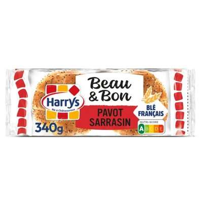 Pain pour burger au pavot et sarrasin, Harry's (x 4, 340 g)
