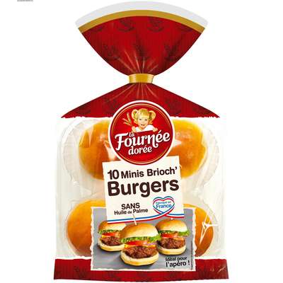 Mini brioch' burger, La Fournée Dorée (x 10, 200 g)