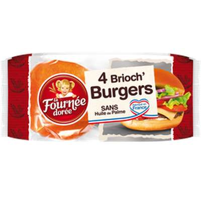 Brioch' burger, La Fournée dorée (x 4, 250 g)