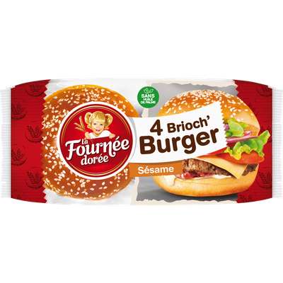 Brioch' burger au sésame, La Fournée Dorée (x 4, 250 g)