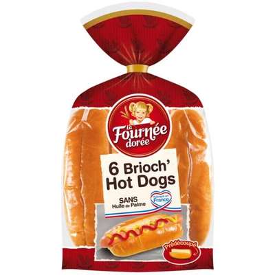 Brioch' hot dogs, La Fournée dorée (x 6, 270 g)