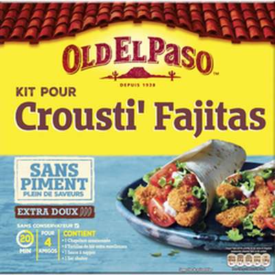 Kit pour Crousti Fajitas sans piment, Old El Paso (521 g)