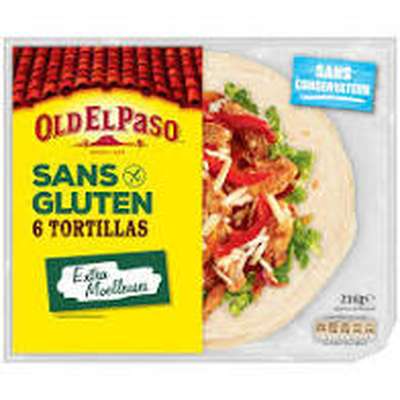 Tortillas de blé sans gluten, Old El Paso (x 6, 216 g)