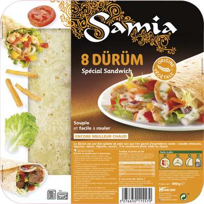 Durüm spécial sandwich, Samia (x 8, 490 g)