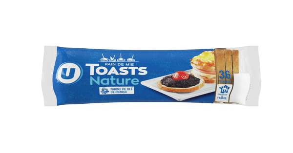 Toasts ronds nature, U (x 36, 280 g)
