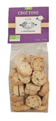 Croûtons à l'ail BIO, La Chanteracoise (100 g)