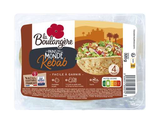 Pain kebab, La boulangère (x 4, 320 g)