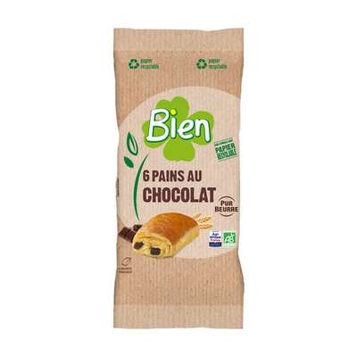 Pain au chocolat BIO, Bien (x 6, 270 g)