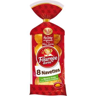 Navettes au beurre frais, La Fournée Dorée (x 8, 400 g)