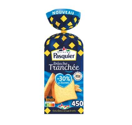 Brioche tranchée -30 % de sucres, Pasquier (450 g)
