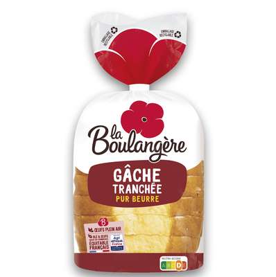 Gâche pur beurre tranchée, La Boulangère (400 g)