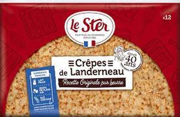 Crêpes de Landerneau au lait frais et beurre pâtissier, Le Ster (x 12, 300 g)