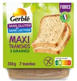 Pain moelleux 3 graines sans gluten, Gerblé (350 g)