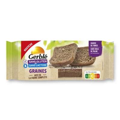 Pain aux graines sans gluten, Gerblé (300 g)