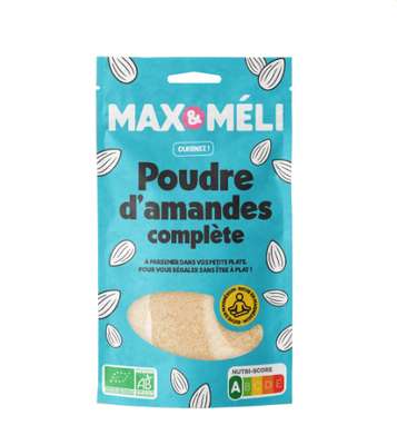 Poudre d'amandes complète BIO, Max & Méli (125 g), Espagne