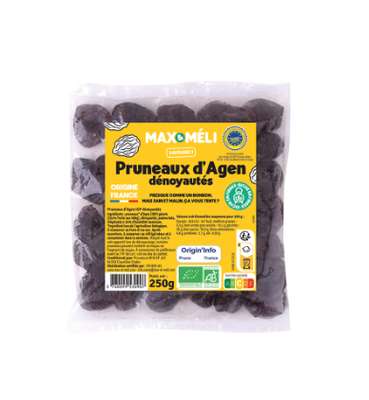 Pruneaux d'Agen IGP dénoyautés BIO, Max & Méli (250 g), France