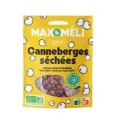 Cranberries ou canneberges séchées BIO, Max & Méli (125 g), Canada