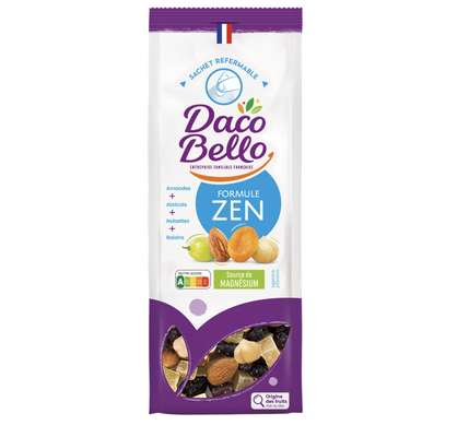 Formule zen mélange de fruits secs et graines, Daco Bello (200 g)