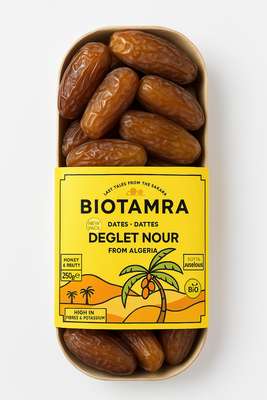 Dattes Deglet Nour avec noyaux d'Algérie BIO, Biotamra (250 g)
