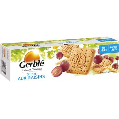 Goûters aux raisins sans sel ajouté, Gerblé (360 g)