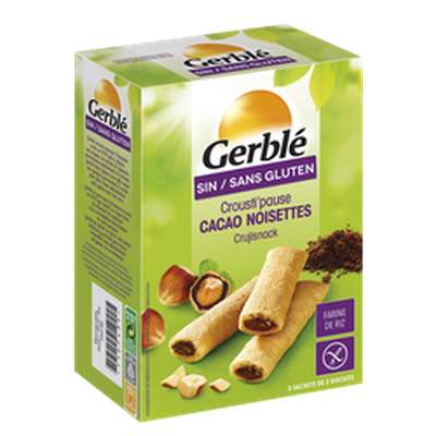 Biscuits cacao noisette sans gluten, Gerblé (125 g)