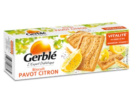 Biscuits au pavot et au citron, Gerblé (12 x 200 g)