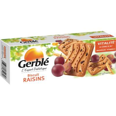 Biscuits aux raisins, Gerblé (270 g)