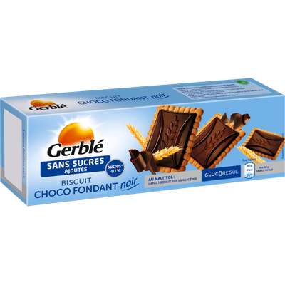 Biscuit fondant au chocolat noir sans sucres ajoutés, Gerblé (126 g)