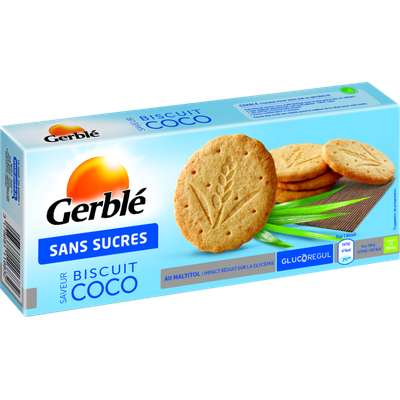 Biscuits saveur coco sans sucre ajouté, Gerblé (132 g)