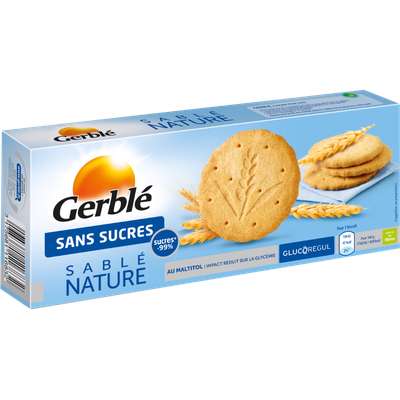 Biscuits sablés nature sans sucres, Gerblé (132 g)