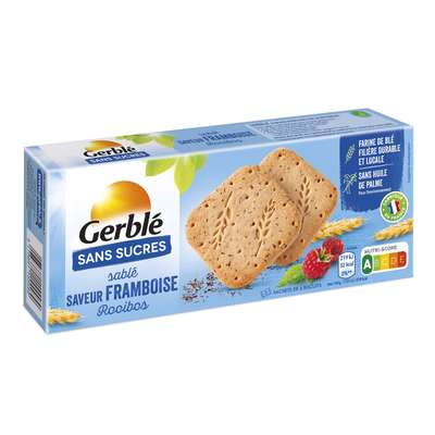 Biscuits sablé framboise rooibos, Gerblé (150 g)