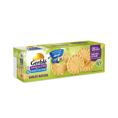Biscuits sablés sans gluten & sans lactose, Gerblé (120 g)