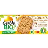 Biscuits sablés 3 graines sésame, pavot et kasha, Gerblé (132 g)