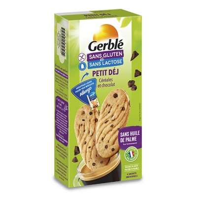 Biscuits petit déjeuner sans gluten & sans lactose, Gerblé (200 g)