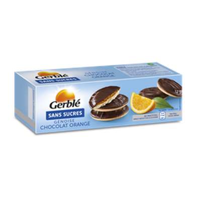 Biscuit génoise chocolat orange sans sucres, Gerblé (140 g)