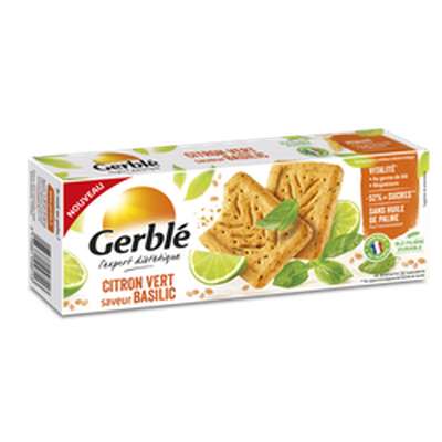 Sablés au citron vert et au basilic, Gerblé (200 g)