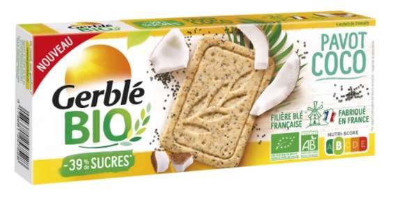 Sablé coco pavot BIO, Gerblé (132 g)